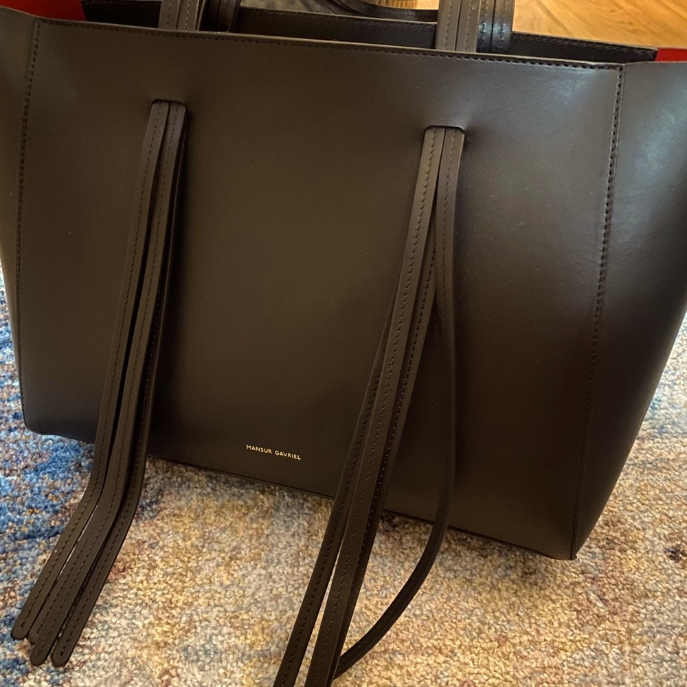 MANSUR GAVRIEL Large Fringe Tote Bag in Black